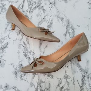 Patent Grey Kitten Heels Size 9